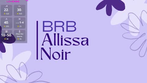 Snapshot of allissa_noir chatting on June 17, 2:47 am Allissa online show from June 17, 2:47 am
