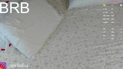 Snapshot of aprilinalba chatting on April 12, 8:19 am ALEKSANDRA POLYAKOVA online show from April 12, 8:19 am