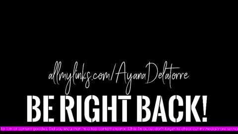 Ayana Delatorre online show from October 17, 9:06 pm