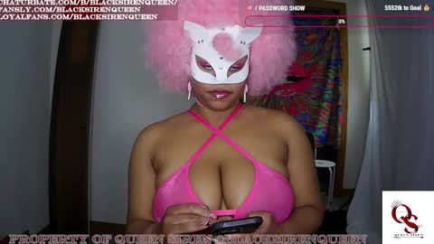 Snapshot of blacksirenqueen chatting on February 6, 2:20 pm Queen Siren online show from February 6, 2:20 pm
