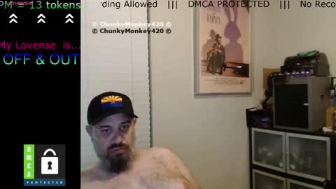 Snapshot of chunkymonkey420 chatting on March 25, 5:02 am Spencer Smokey Bear online show from March 25, 5:02 am