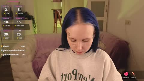 Snapshot of goth_babydoll chatting on January 1, 7:32 pm Benny online show from January 1, 7:32 pm