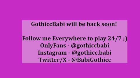 Snapshot of gothicc_babi chatting on December 31, 3:12 am Gothicc Babi online show from December 31, 3:12 am