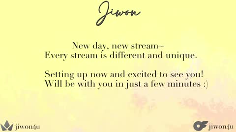 Jiwon online show from January 15, 11:53 am