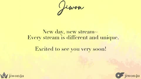 Jiwon online show from April 12, 6:35 pm