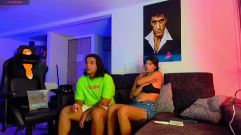 Snapshot of latin_couple77 chatting on February 4, 8:02 am Sara y Andy online show from February 4, 8:02 am