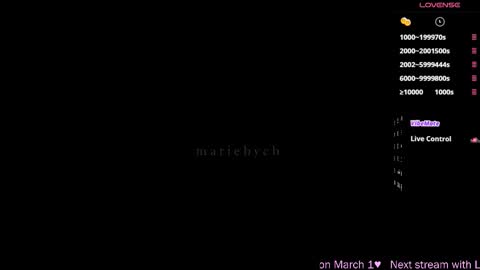 Snapshot of mariebycb chatting on February 15, 3:42 pm Maria online show from February 15, 3:42 pm