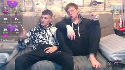 Max tall dark-haired guy with tattoos and Phil blond-haired online show from March 26, 2:50 am