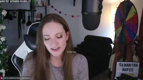 Snapshot of samanthahayesxoxo chatting on February 23, 12:41 am The Real Samantha Hayes haha online show from February 23, 12:41 am