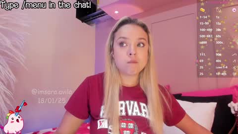 Snapshot of saraavila_ chatting on January 19, 9:55 am SaraAvila online show from January 19, 9:55 am