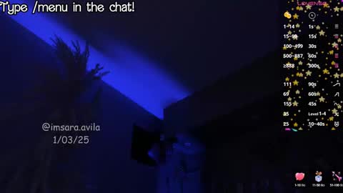 Snapshot of saraavila_ chatting on March 2, 8:38 am SaraAvila online show from March 2, 8:38 am