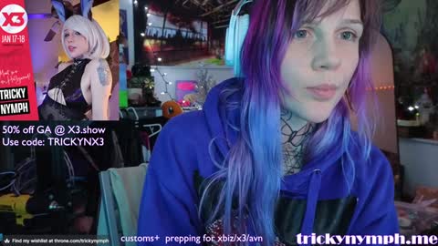 Snapshot of tricky_nymph chatting on January 4, 4:12 am Cassie online show from January 4, 4:12 am