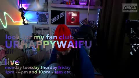 Snapshot of urhappywaifu chatting on February 9, 6:50 am kae online show from February 9, 6:50 am