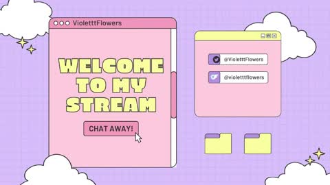 Snapshot of violetttflowers chatting on June 7, 4:16 am Violet Flowers online show from June 7, 4:16 am