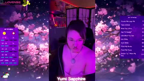 Snapshot of yumi_sapphire chatting on April 15, 6:37 pm Yumi Sapphire online show from April 15, 6:37 pm