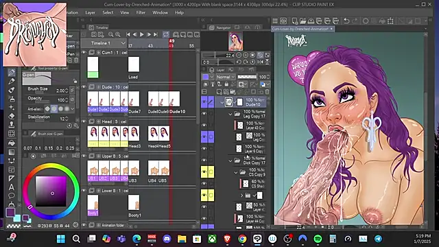 DrenchedArt online show from January 8, 1:21 am