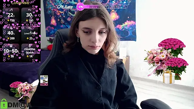 Snapshot of CherryBloom777 chatting on March 8, 7:27 am CherryBloom777 online show from March 8, 7:27 am