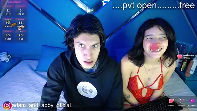 Snapshot of Adam_and_abby chatting on January 8, 9:01 pm Adam and abby online show from January 8, 9:01 pm