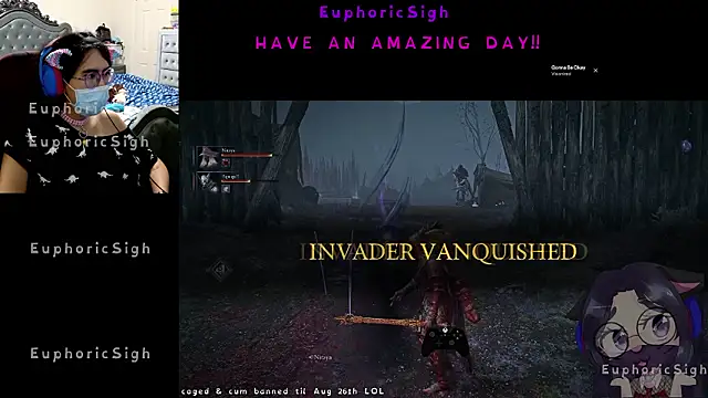 Snapshot of EuphoricSigh chatting on July 1, 8:49 am EuphoricSigh online show from July 1, 8:49 am