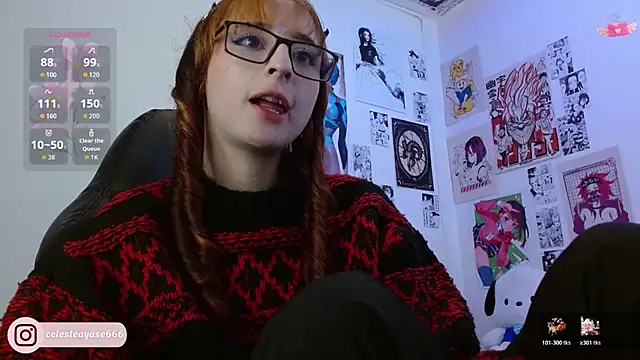 Snapshot of CelesteAyase chatting on January 6, 12:25 am CelesteAyase online show from January 6, 12:25 am