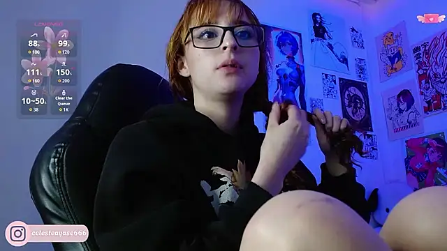 Snapshot of CelesteAyase chatting on January 8, 2:14 am CelesteAyase online show from January 8, 2:14 am