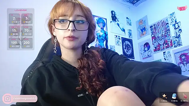 Snapshot of CelesteAyase chatting on January 10, 12:45 am CelesteAyase online show from January 10, 12:45 am