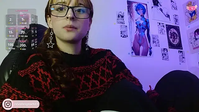 Snapshot of CelesteAyase chatting on January 17, 3:00 am CelesteAyase online show from January 17, 3:00 am