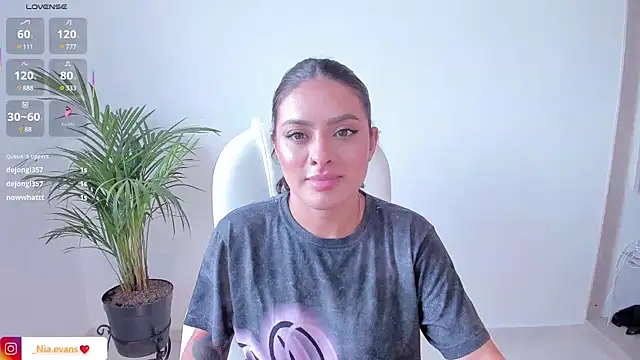 NiiaEvanss online show from February 27, 7:15 pm