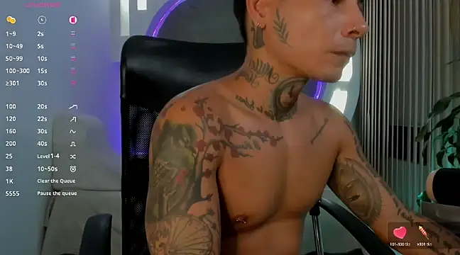 Snapshot of tattokoi chatting on March 20, 1:24 am tattokoi online show from March 20, 1:24 am