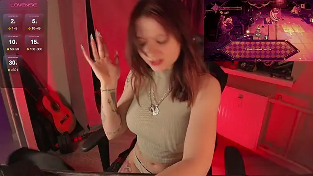 Snapshot of Melante chatting on February 14, 10:50 pm Melante online show from February 14, 10:50 pm