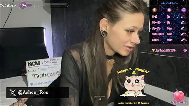 AshenRoe online show from March 9, 9:35 am