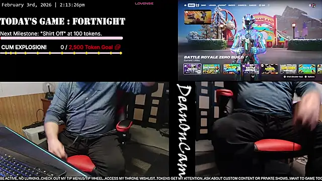 Snapshot of DeanonCam chatting on February 3, 8:14 pm DeanonCam online show from February 3, 8:14 pm