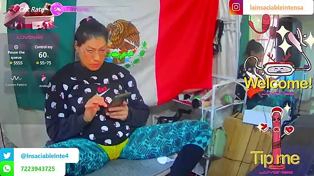 LaInsaciableIntensa online show from March 8, 8:57 pm