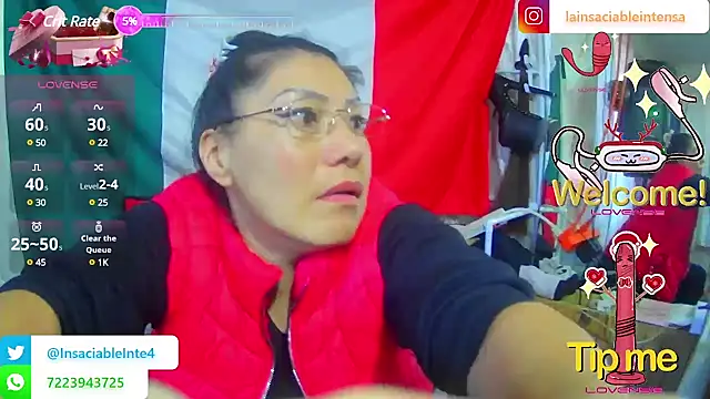 LaInsaciableIntensa online show from March 10, 10:45 pm