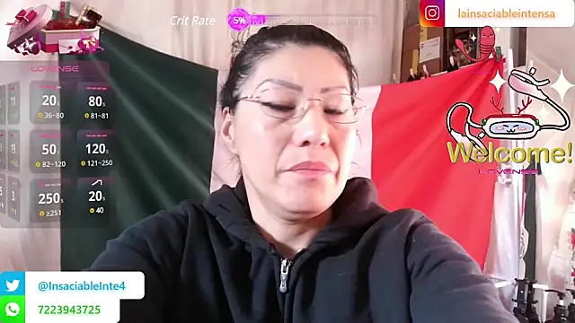 LaInsaciableIntensa online show from March 16, 1:49 pm