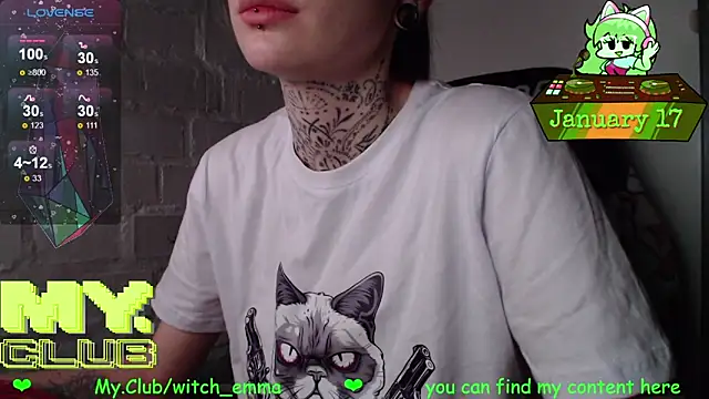 Witch Emma online show from January 17, 8:08 am