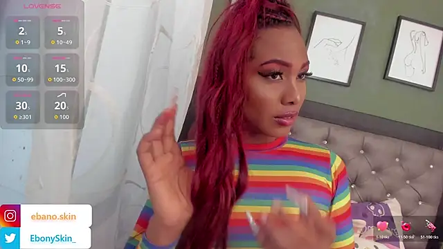 Snapshot of EbonySkin chatting on January 9, 9:05 pm EbonySkin online show from January 9, 9:05 pm